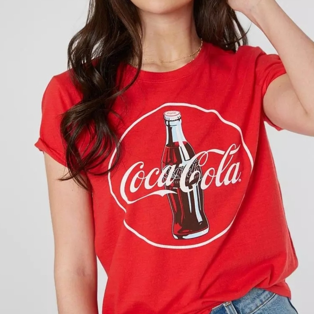 Coca Cola Women's Red Short Sleeve Logo Tee